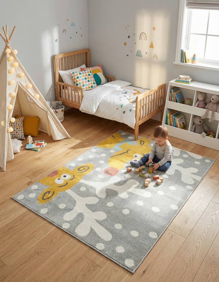 Detail image of 4' x 5' 6 Whimsy Kids Rug