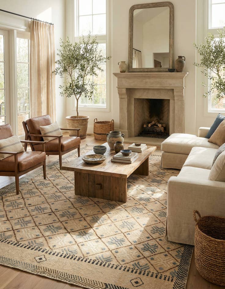 Detail image of 9' x 12' 8  Hand Knotted Darya Wool Rug