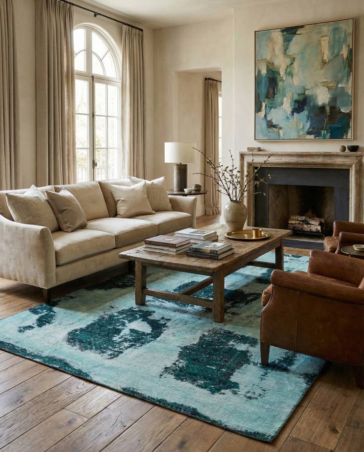 Detail image of 6' 3 x 10' Hand Knotted Ultra Vintage Persian Wool Rug