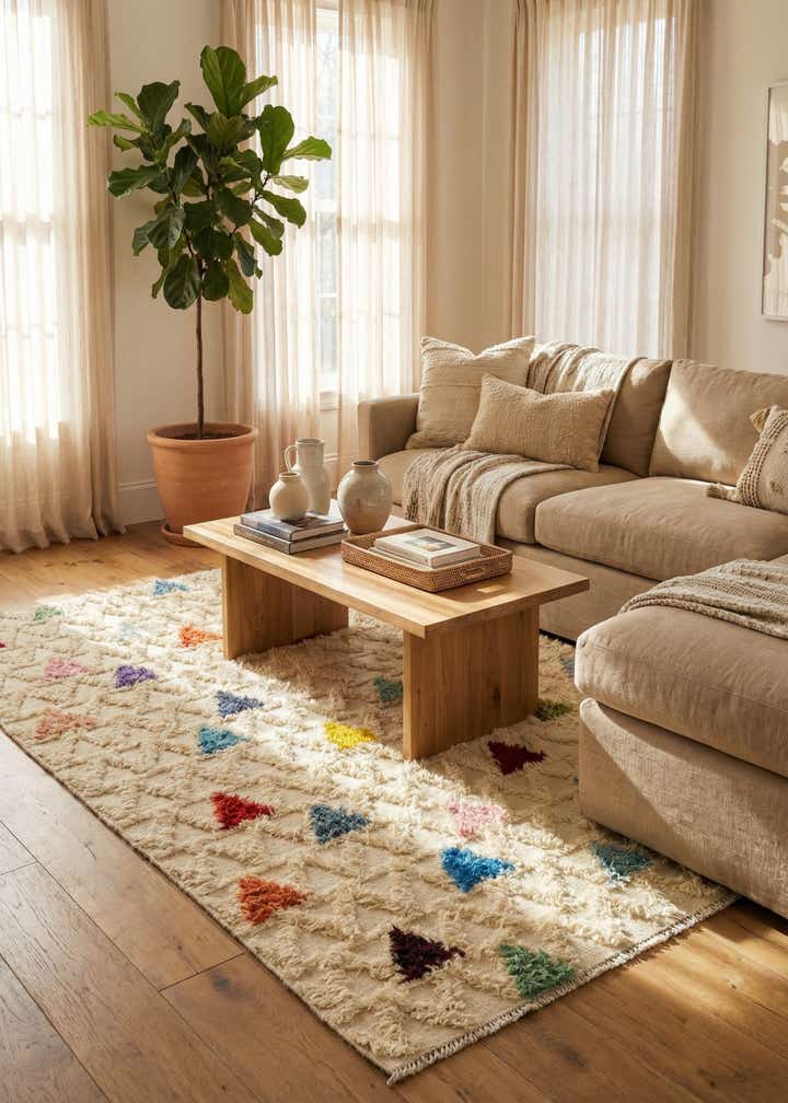 5' 7 x 8' 5 Hand Knotted Darya Wool Rug