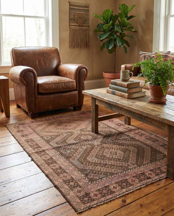 Detail image of 3' 6 x 5' 7 Hand Knotted Balouch Persian Wool Rug