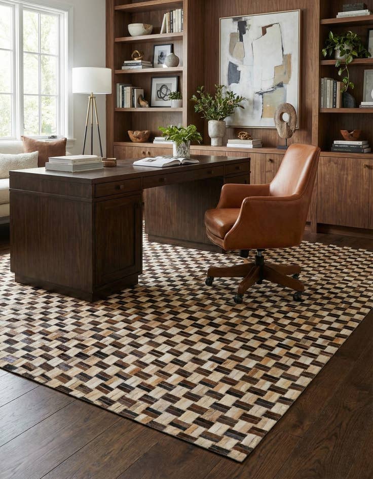 Detail image of  7' 7 x 9' 10 Cowhide - Patchwork Rug