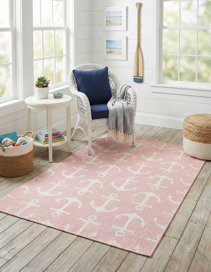 Detail image of  3' x 5' 3  Washable Coastal Indoor / Outdoor Rug