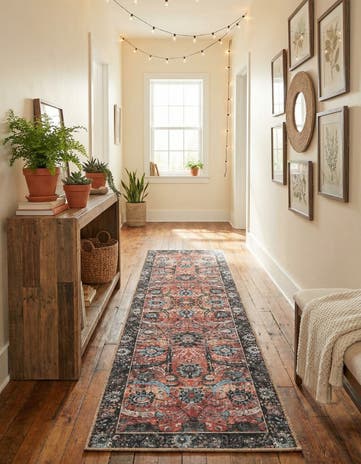 2' x 8' Washable Timeless Runner Rug