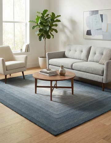 Gray Ombre Wool Rug