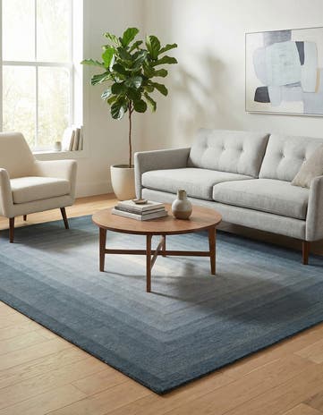 Gray Ombre Wool Rug