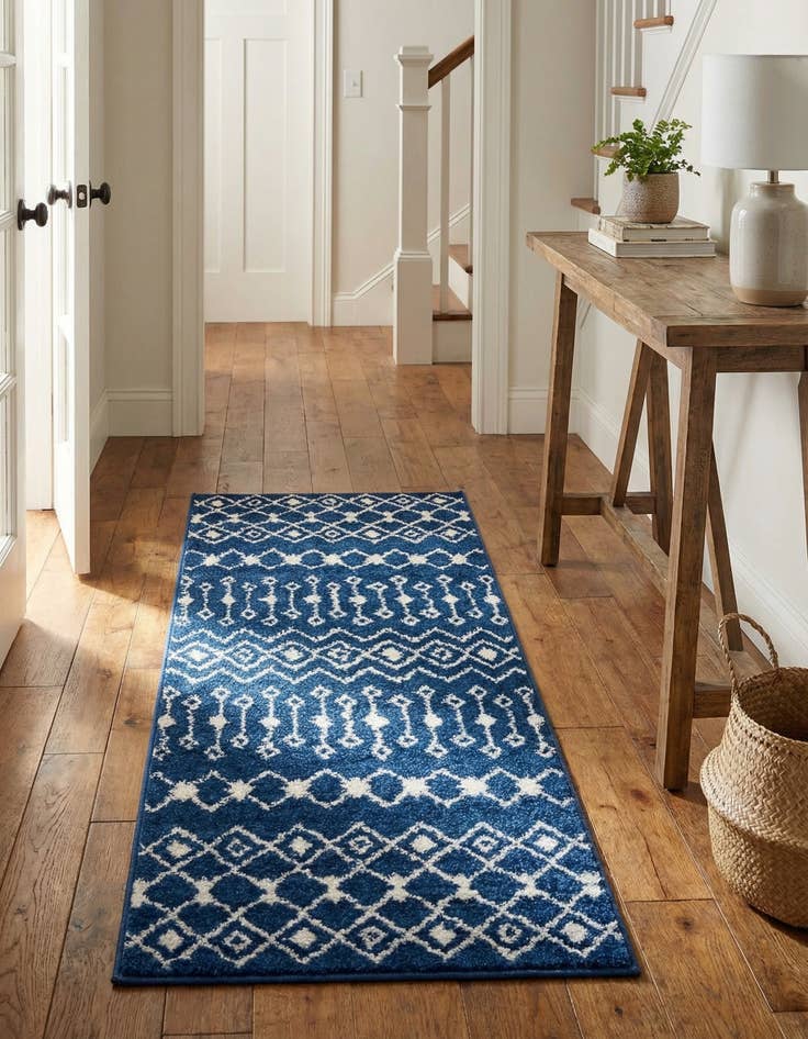 Detail image of  2' x 5' 3 Moroccan Trellis Runner Rug