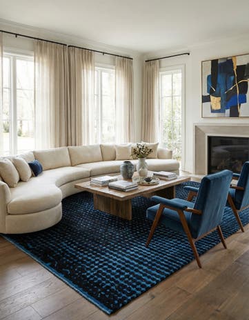 6' 5 x 10' 2 Hand Knotted Darya Wool Rug