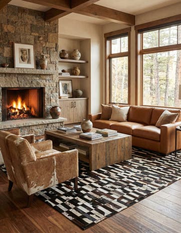 8' 2 x 9' 10 Cowhide - Patchwork Rug