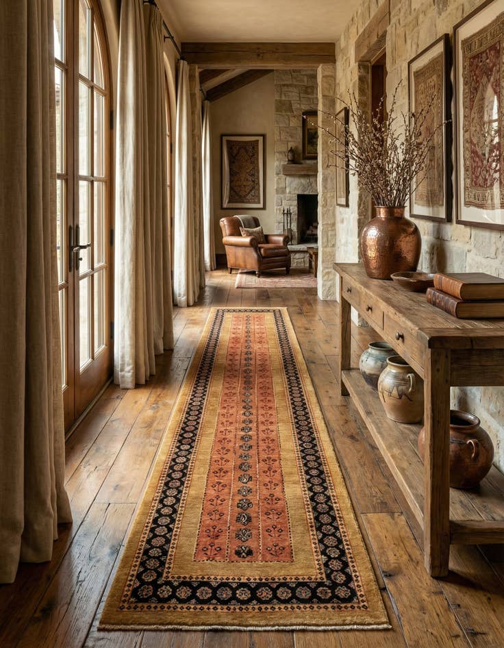 Detail image of 2' 9 x 9' 9 Luribaft Wool Runner Rug