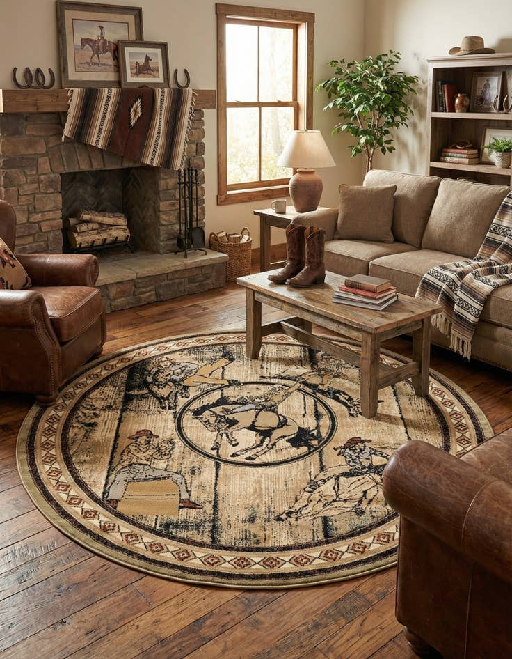 Detail image of 7' 10 x 7' 10 Pioneer Round Rug