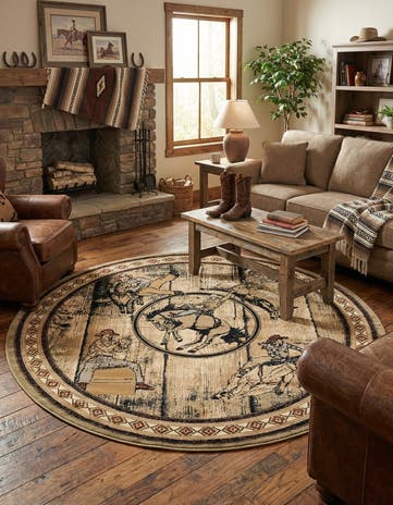 7' 10 x 7' 10 Pioneer Round Rug