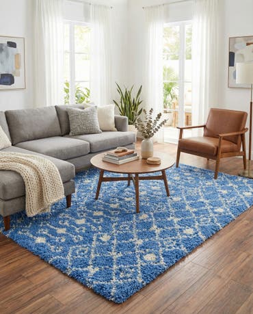  10' 8 x 14' Moroccan Trellis Shag Rug