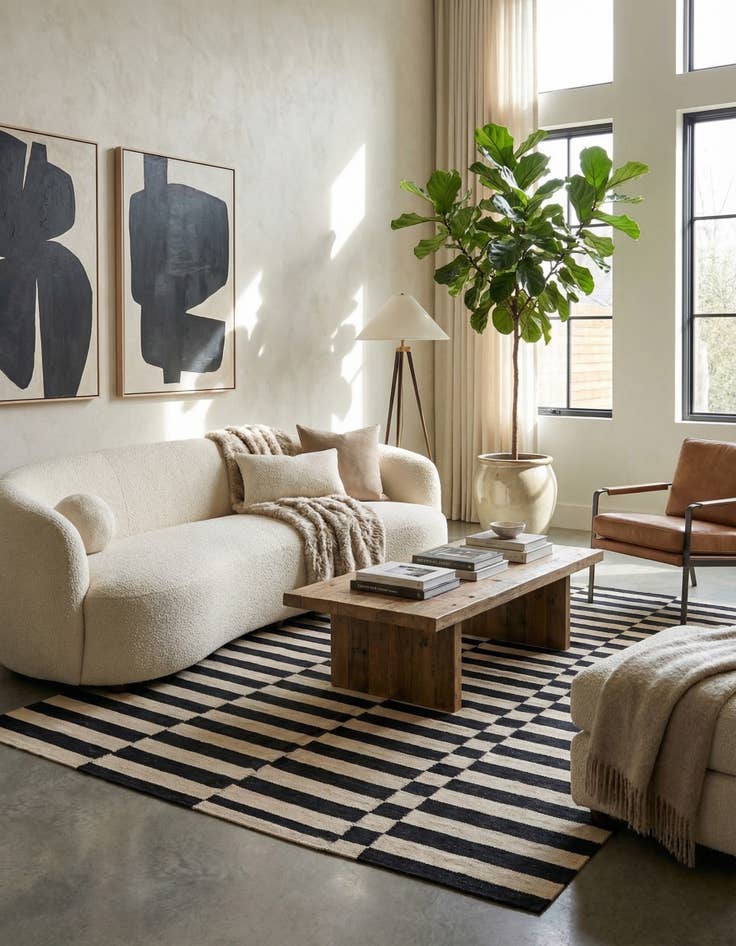 Detail image of 5' 7 x 7' 10  Hand Woven Kilim Modern Wool Rug