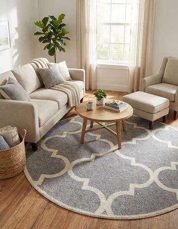 8' x 8' Lattice Round Rug