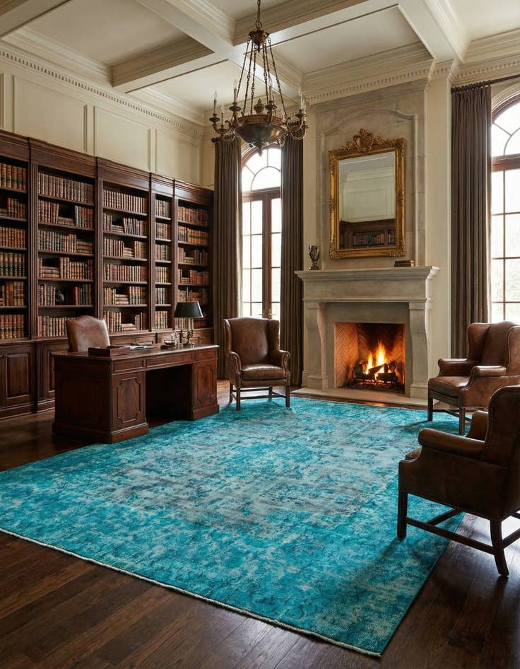 Detail image of 9' 5 x 12' 3 Vintage Royal Wool Rug