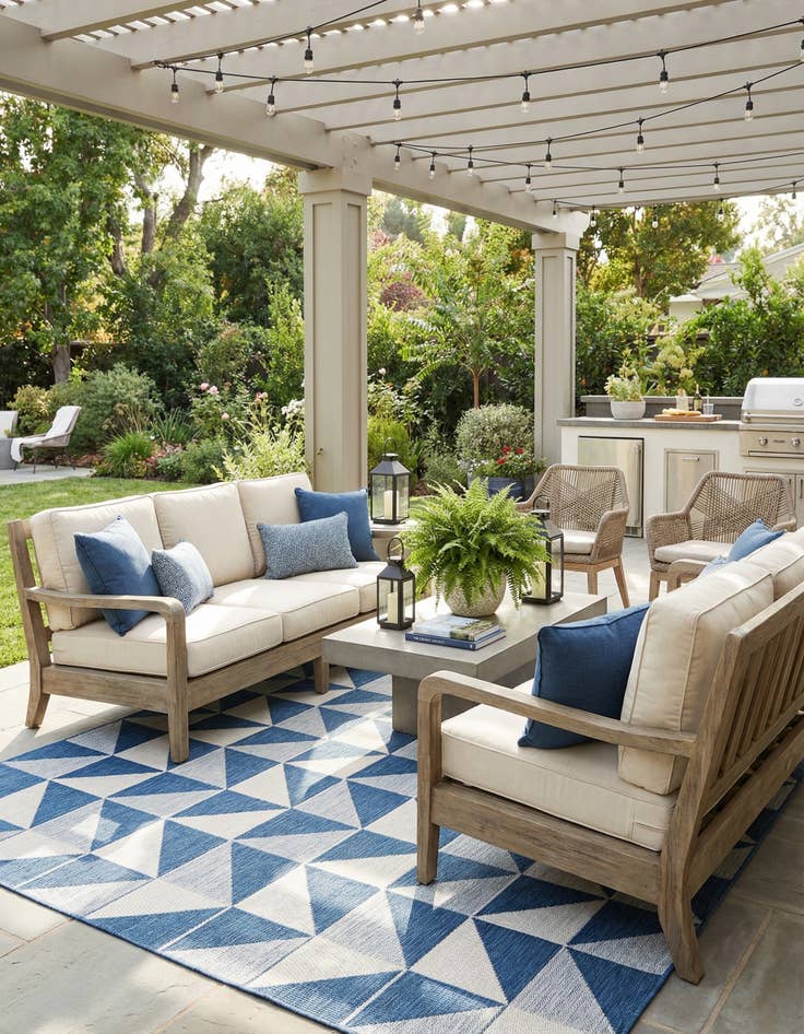 Detail image of 9' x 12'  Washable Sabrina Soto Indoor / Outdoor Rug