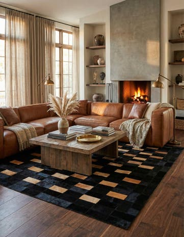 5' 1 x 7' 11 Cowhide - Patchwork Rug