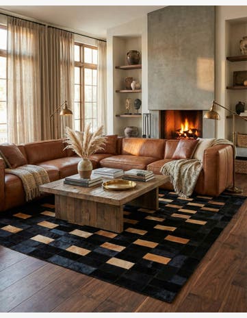 5' 1 x 7' 11 Cowhide - Patchwork Rug