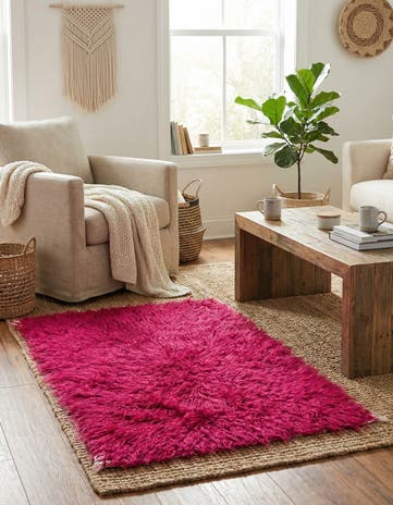 2' 6 x 4' 8 Hand Knotted Moroccan Wool Runner Rug
