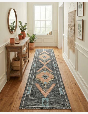 2' 7 x 12' Hand Woven Kilim Wool Runner Rug