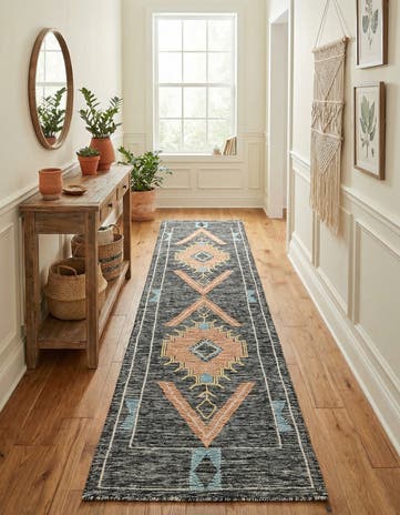 2' 7 x 12' Hand Woven Kilim Wool Runner Rug