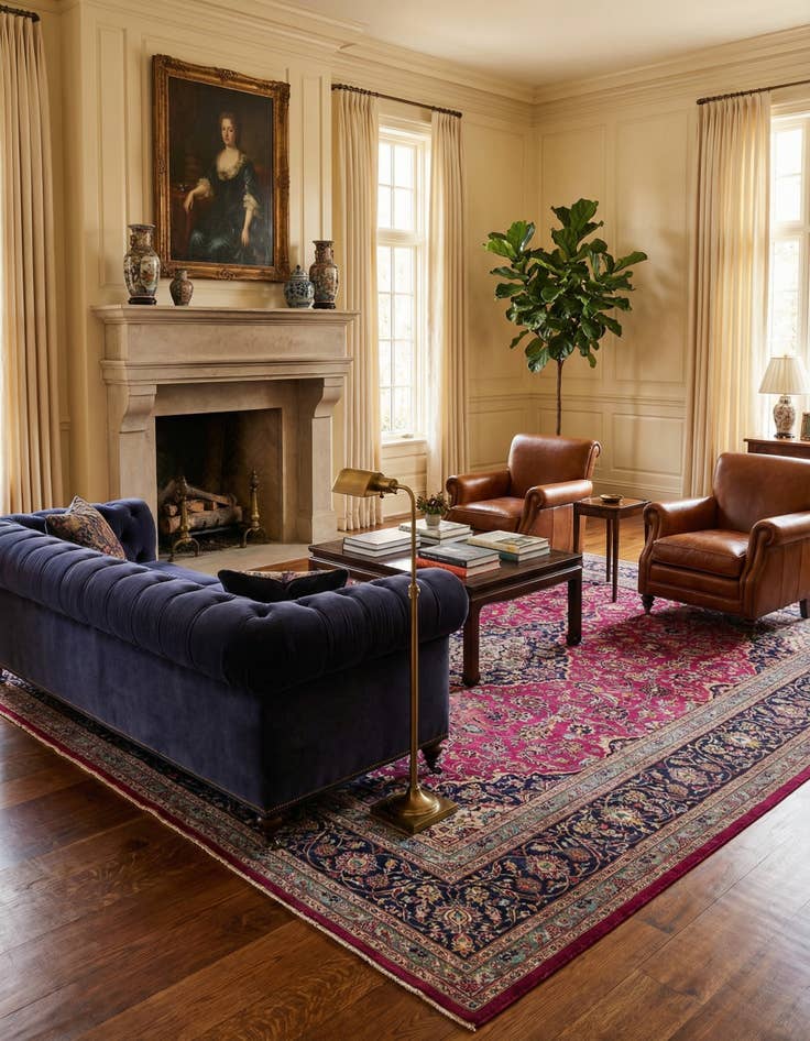 Detail image of 9' 9 x 12' 9  Hand Knotted Mashad Persian Wool Rug