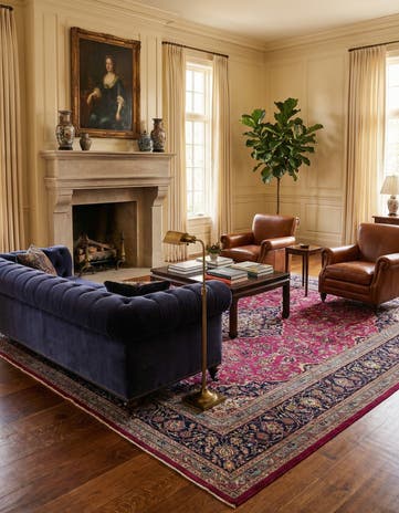 9' 9 x 12' 9 Hand Knotted Mashad Persian Wool Rug