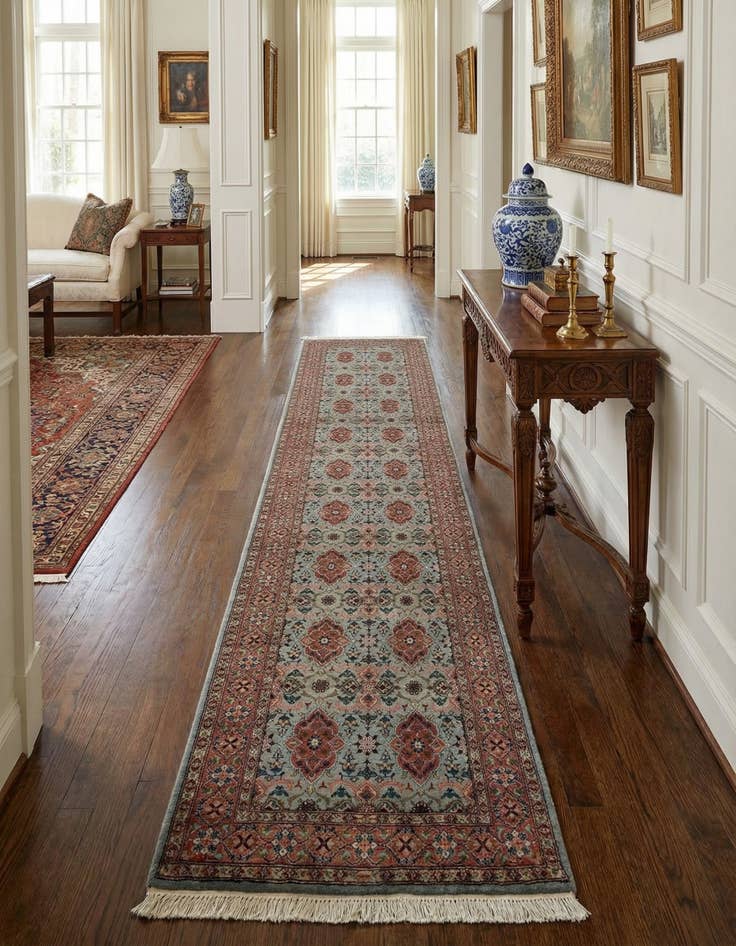 Detail image of  2' 7 x 10' 8  Hand Knotted Lahour Oriental Wool Runner Rug