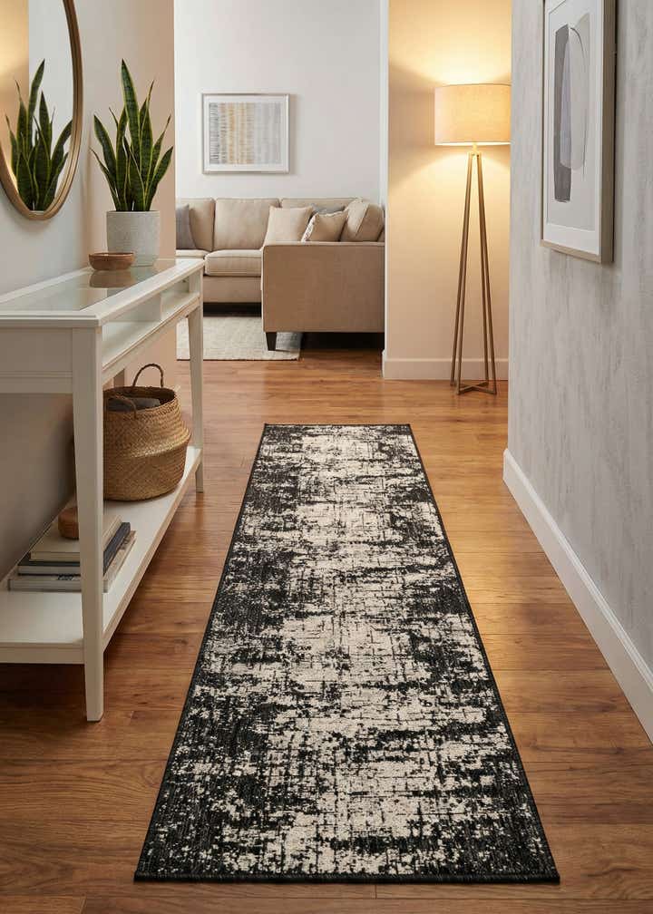 2' x 8' Easy-Clean Modern Indoor / Outdoor Runner Rug