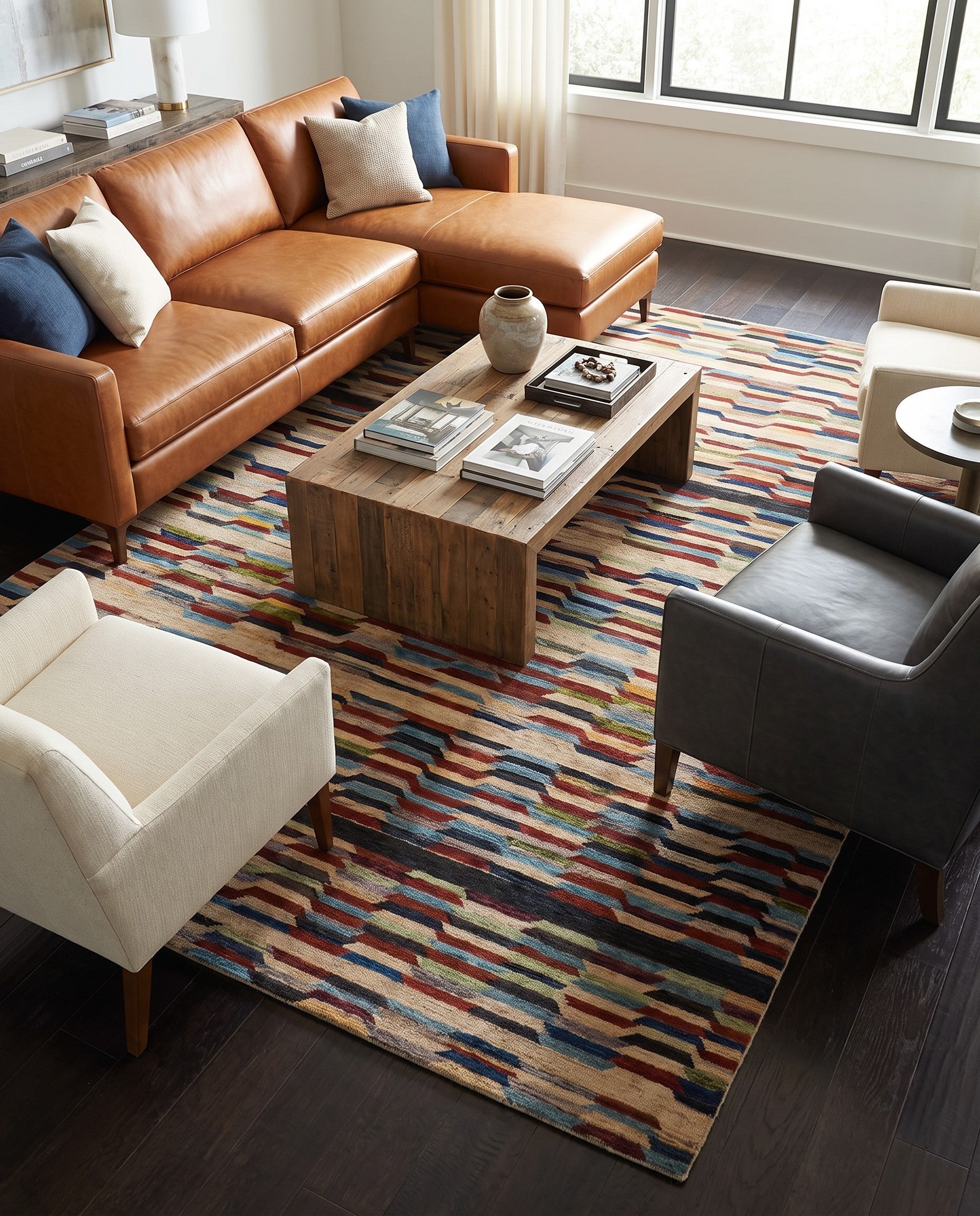 6' 7 x 9' 9 Hand Knotted Ziegler Modern Rug