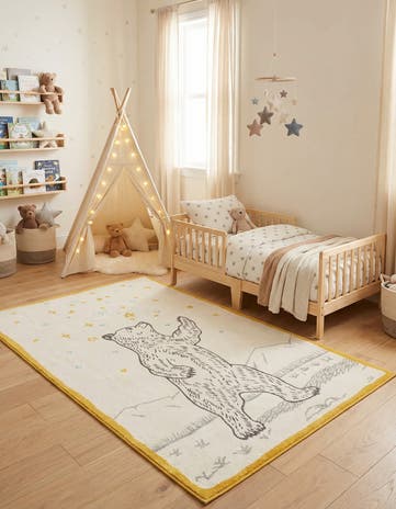 5' 3 x 8' Bear Whimsy Kids Rug