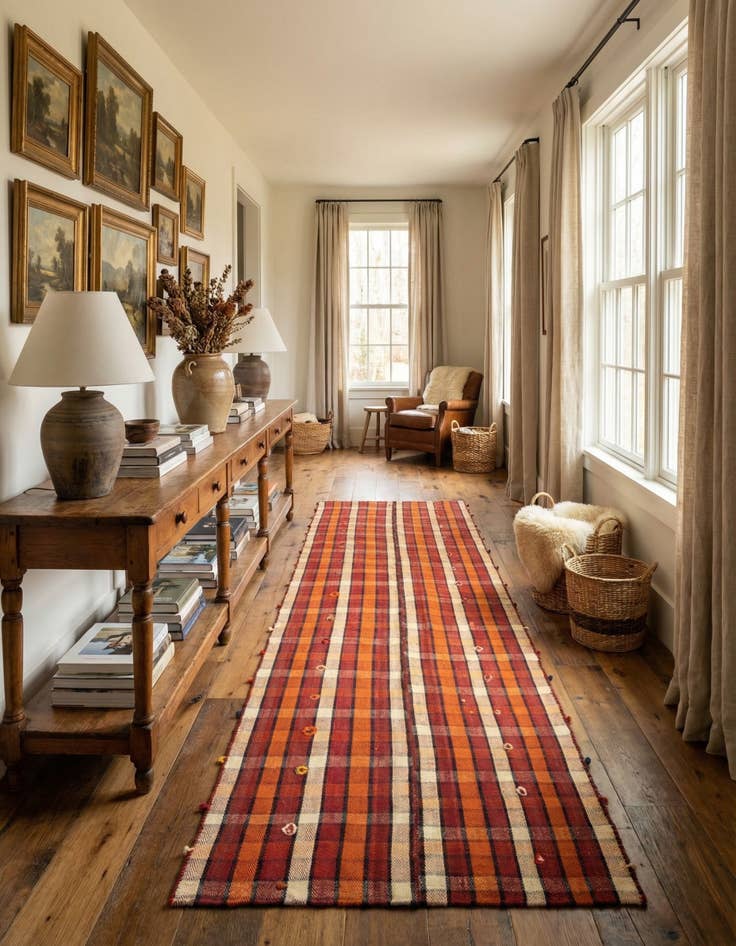 Detail image of 3' 11 x 8' 10 Jajim Runner Rug