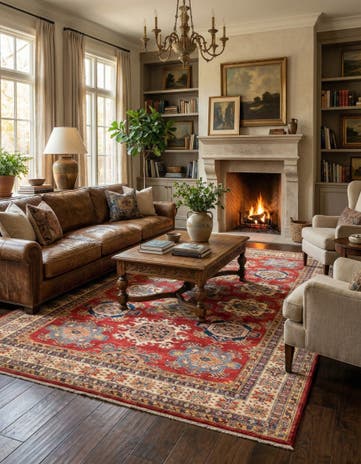 5' 7 x 8' 1 Hand Knotted Kazak Oriental Rug