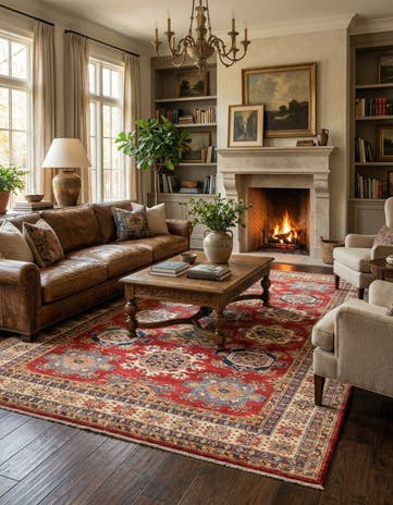 5' 7 x 8' 1 Hand Knotted Kazak Oriental Rug
