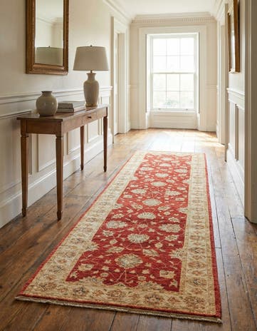 2' 9 x 9' 11 Hand Knotted Peshawar Ziegler Runner Rug