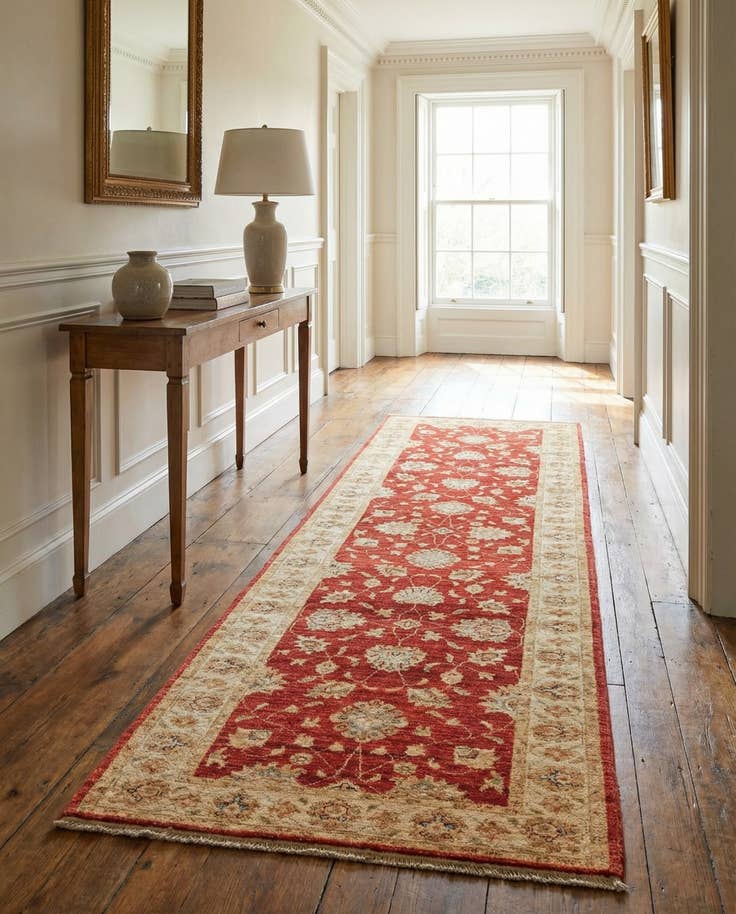 Detail image of 2' 9 x 9' 11 Hand Knotted Peshawar Ziegler Runner Rug