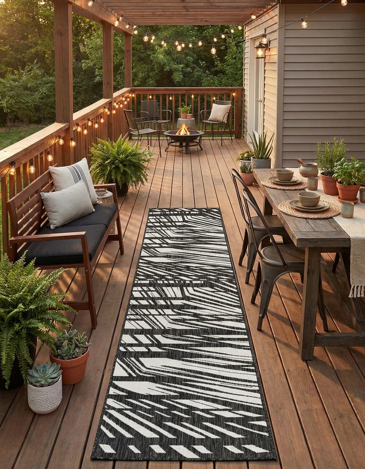 2' 7 x 12' Easy-Clean Modern Indoor / Outdoor...