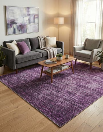 Purple Asha Square Rug
