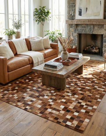 5' 1 x 8' 1 Cowhide Stocks Rug