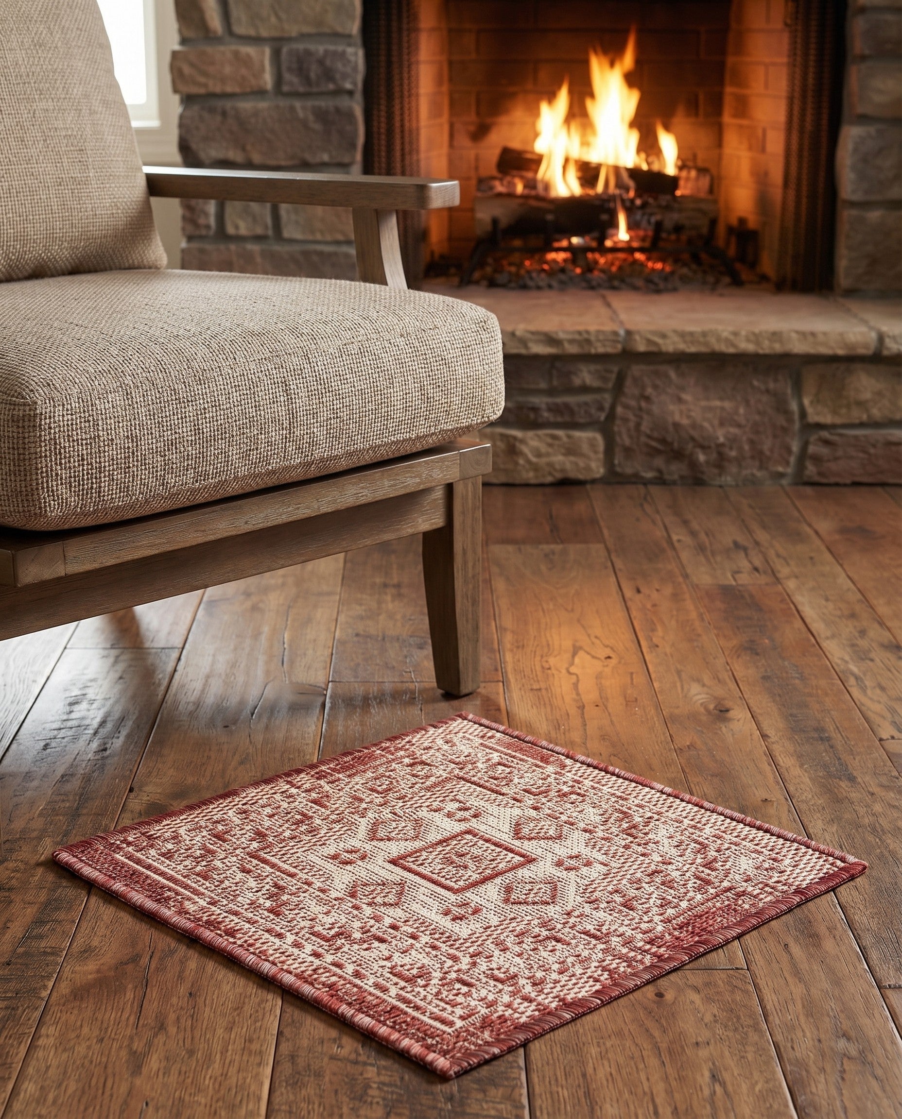 1' 4 x 1' 4 Easy-Clean Aztec Indoor / Outdoor Sample Rug