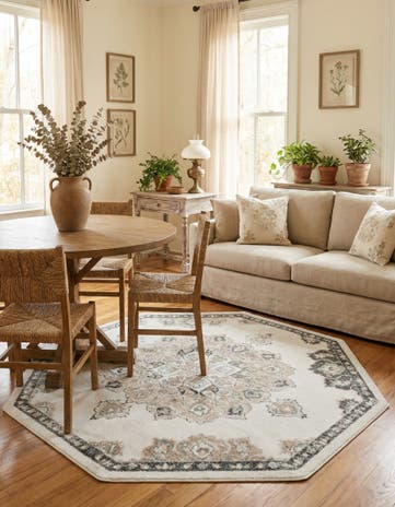 Ivory Parker Octagon Rug