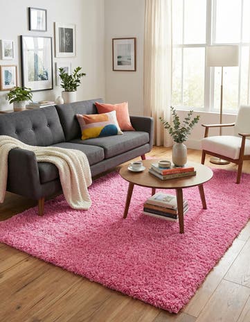 5' 3 x 8' Solid Shag Rug