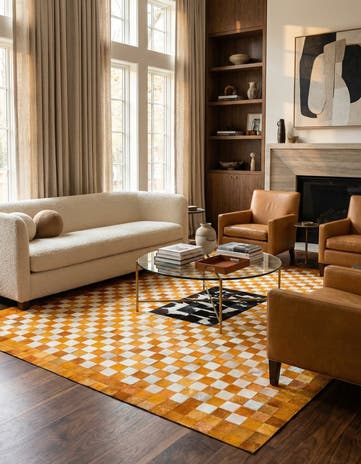 8' x 9' 11 Cowhide Stocks Rug