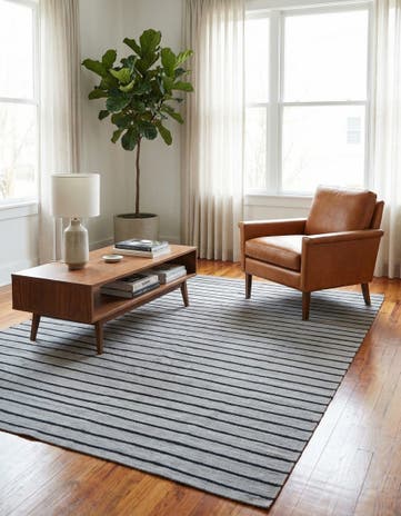 4' 2 x 5' 10 Hand Woven Kilim Modern Wool Rug
