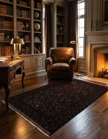 3' 10 x 6' 11 Hand Knotted Bokhara Oriental Wool Rug