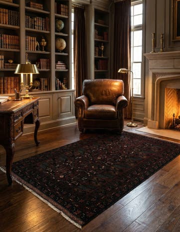 3' 10 x 6' 11 Hand Knotted Bokhara Oriental Wool Rug