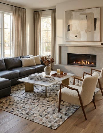5' 4 x 7' 6 Cowhide Rug