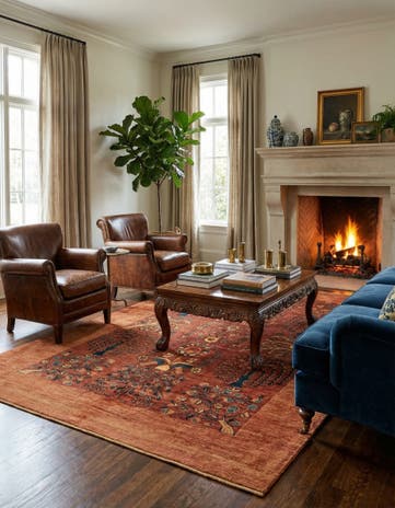 4' 11 x 6' 5 Luribaft Wool Rug