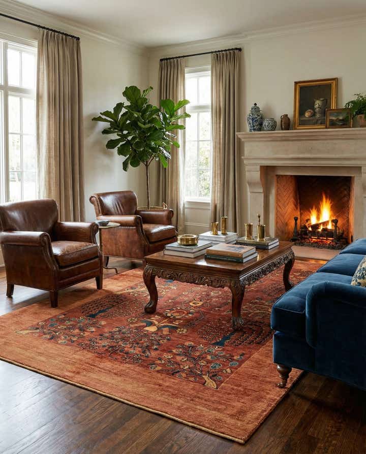 4' 11 x 6' 5 Luribaft Wool Rug